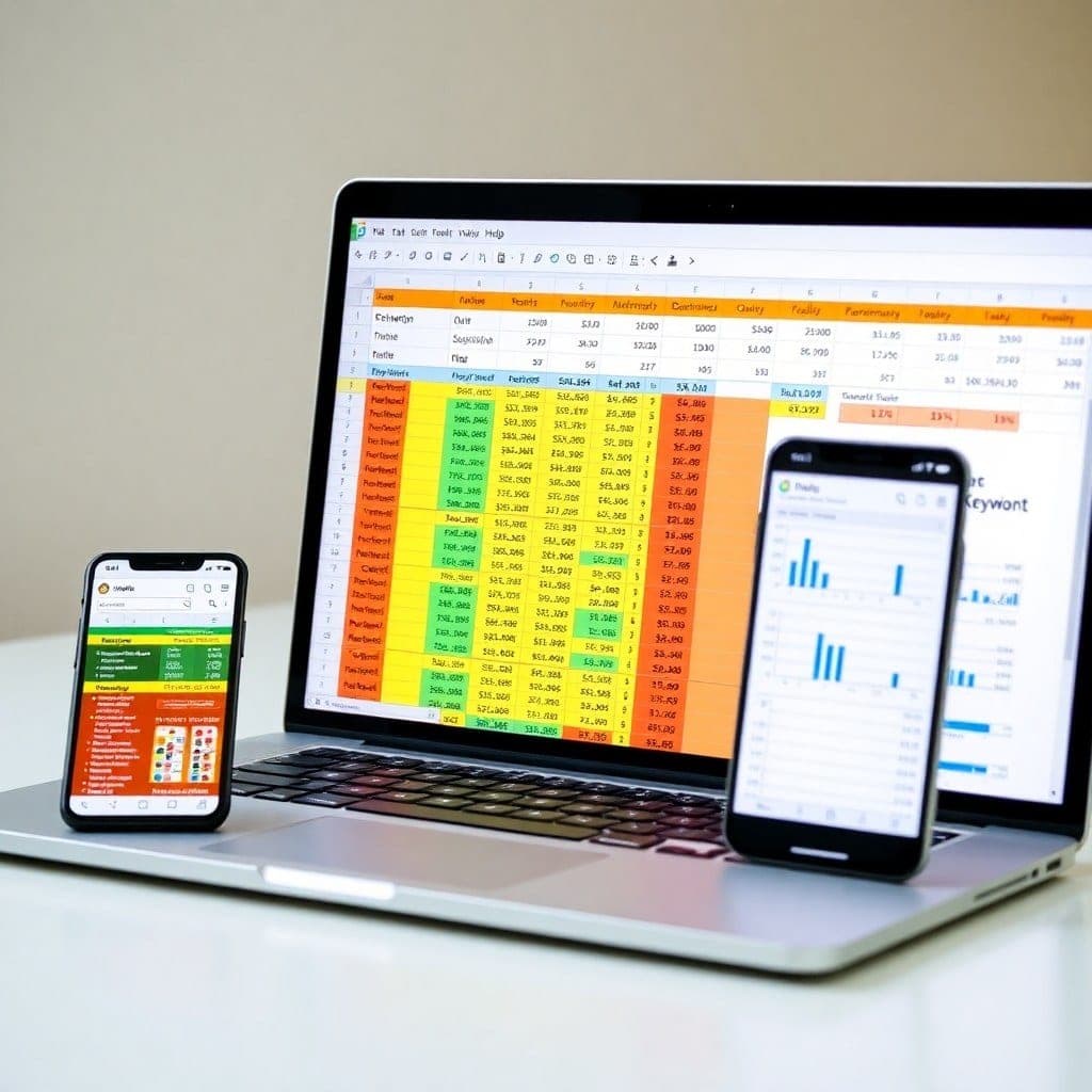 Keyword Research Spreadsheet – 500 Keywords Tracker